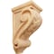 Ekena Millwork 3 1/2"W x 4"D x 7"H Small Basket Weave Corbel, Red Oak CORW03X04X07BWRO - alternate 1